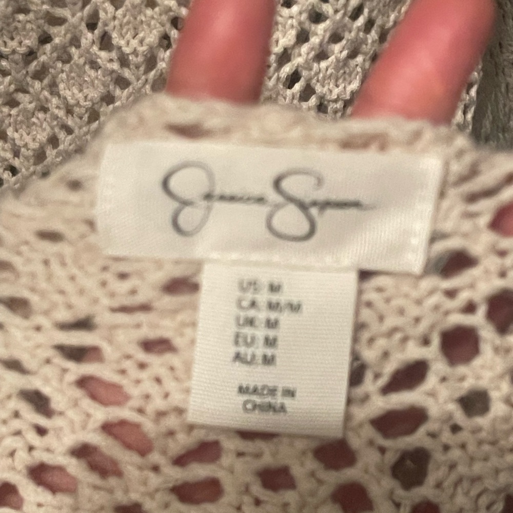 Jessica Simpson crochet  Cream Knit Sweater and tank - Picture 6 of 6